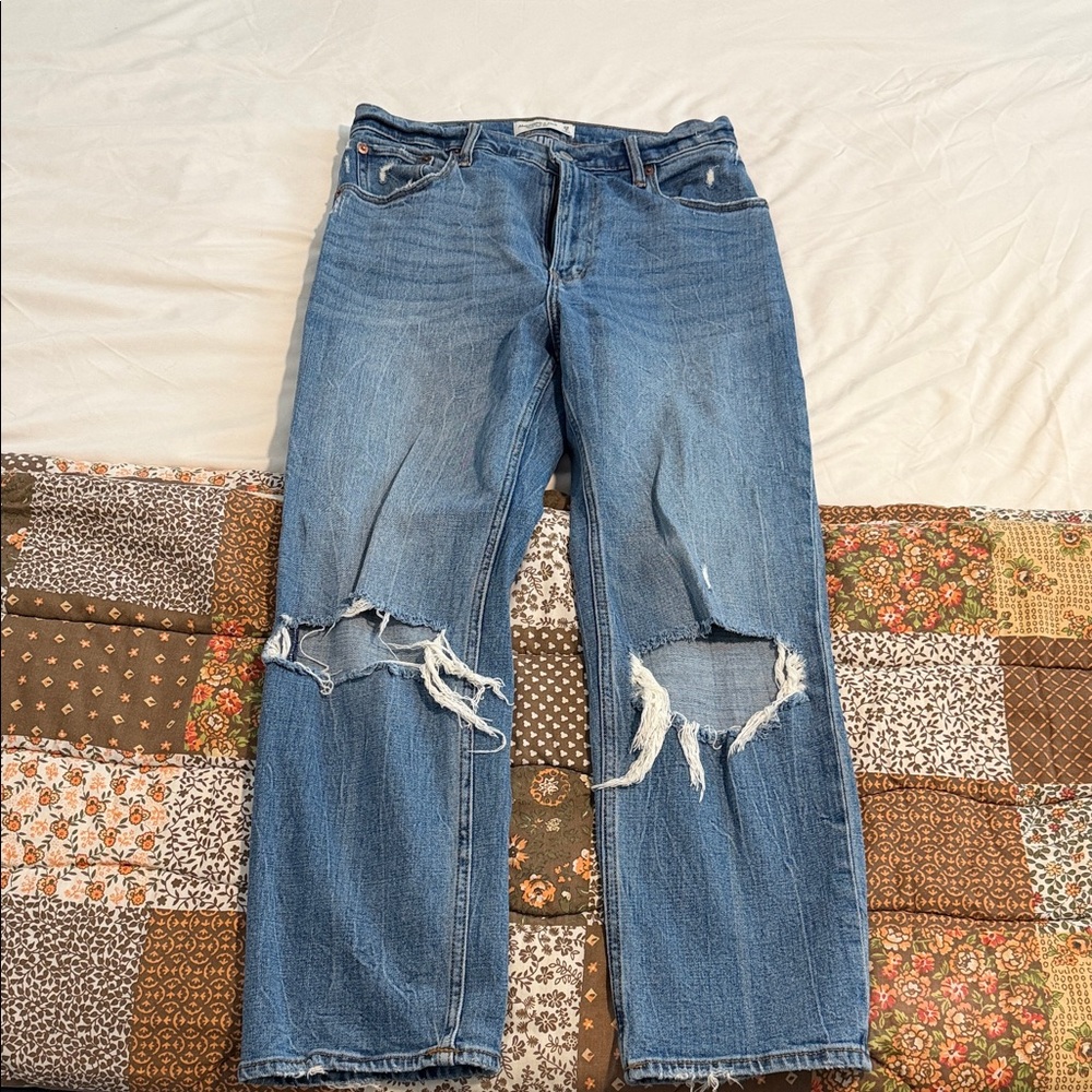Abercrombie Distressed Blue Jeans